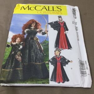 NEW McCalls M6817 Girls Medieval Princess Costume Pattern 3 4 5 6 7 8 Uncut